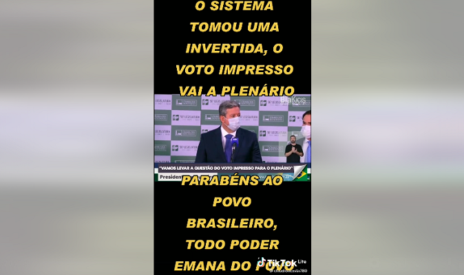 É falso que 7 de setembro fará plenário da Câmara reanalisar PEC do voto impresso 