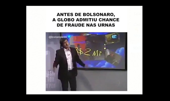 Emissora de TV não fez reportagem admitindo possibilidade de fraude nas urnas