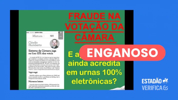 Instabilidade em aplicativo da Câmara é descontextualizada para questionar integridade das eleições